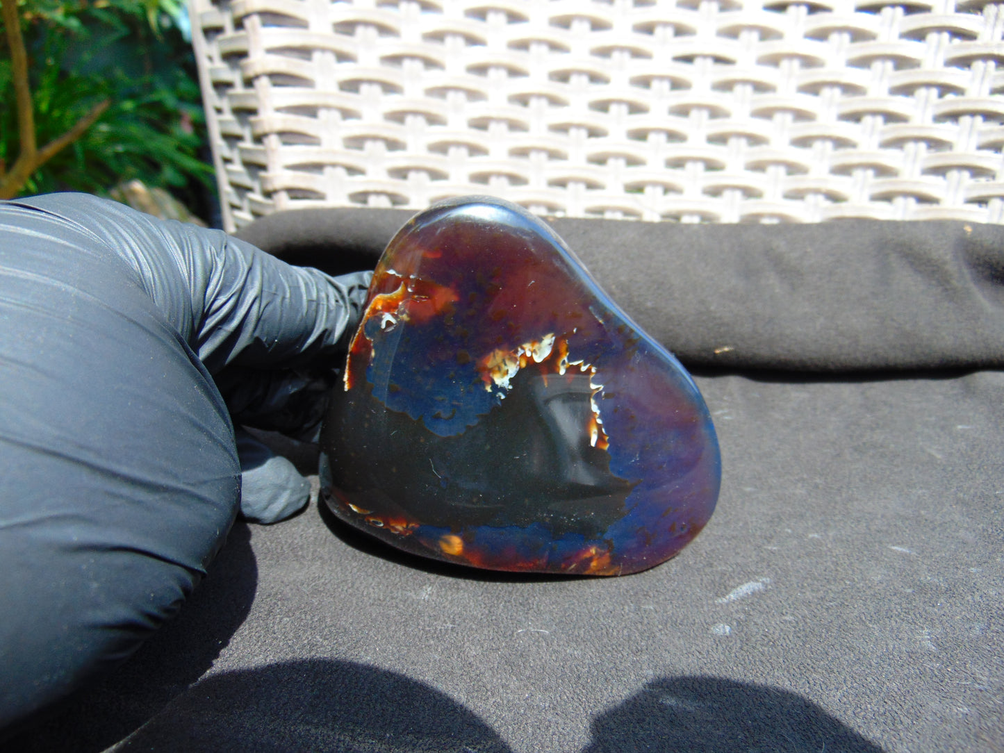 173 gr full polished 99x88x45 mm Indonesia Blue Amber for Healing ML98