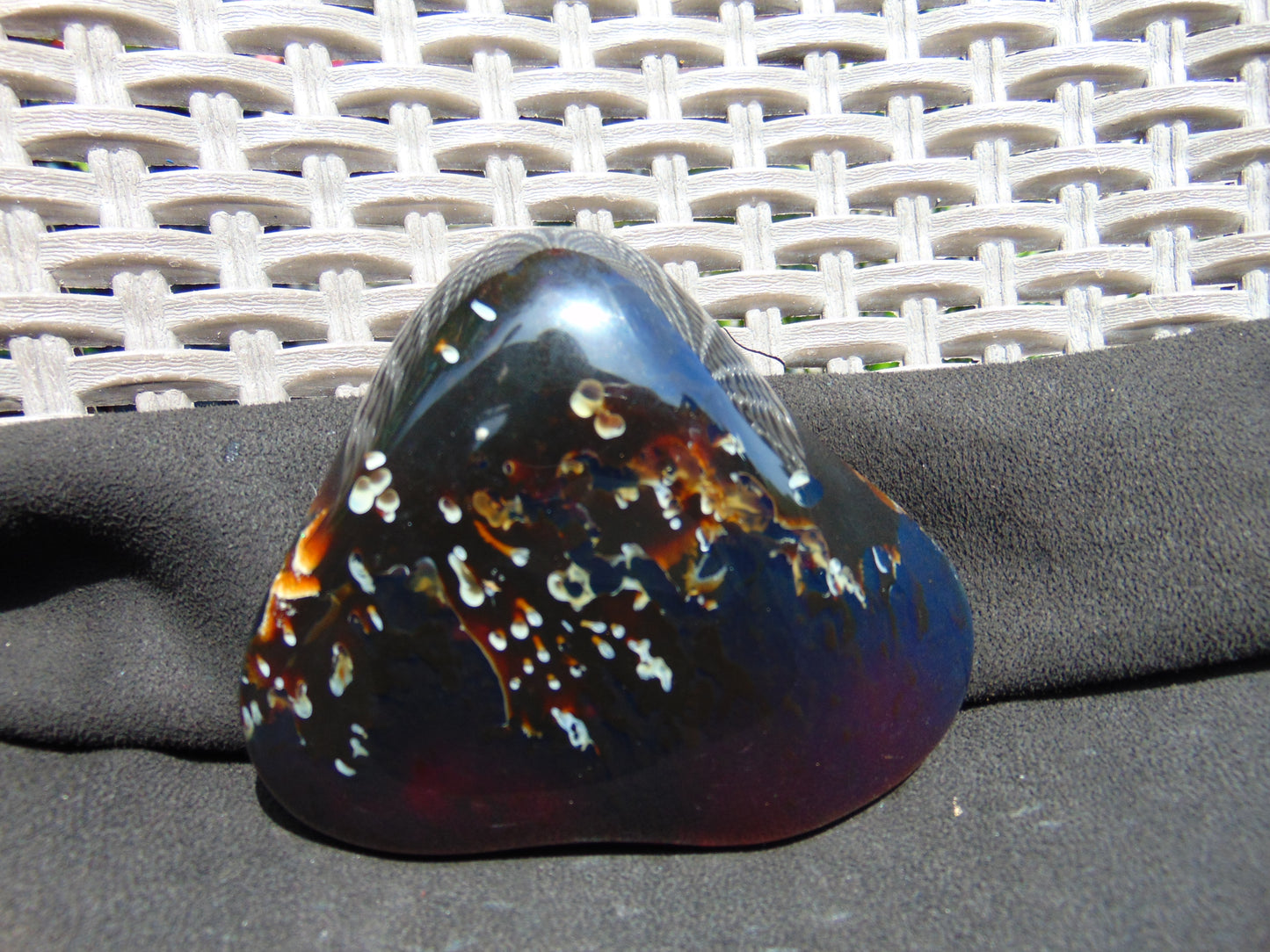 173 gr full polished 99x88x45 mm Indonesia Blue Amber for Healing ML98