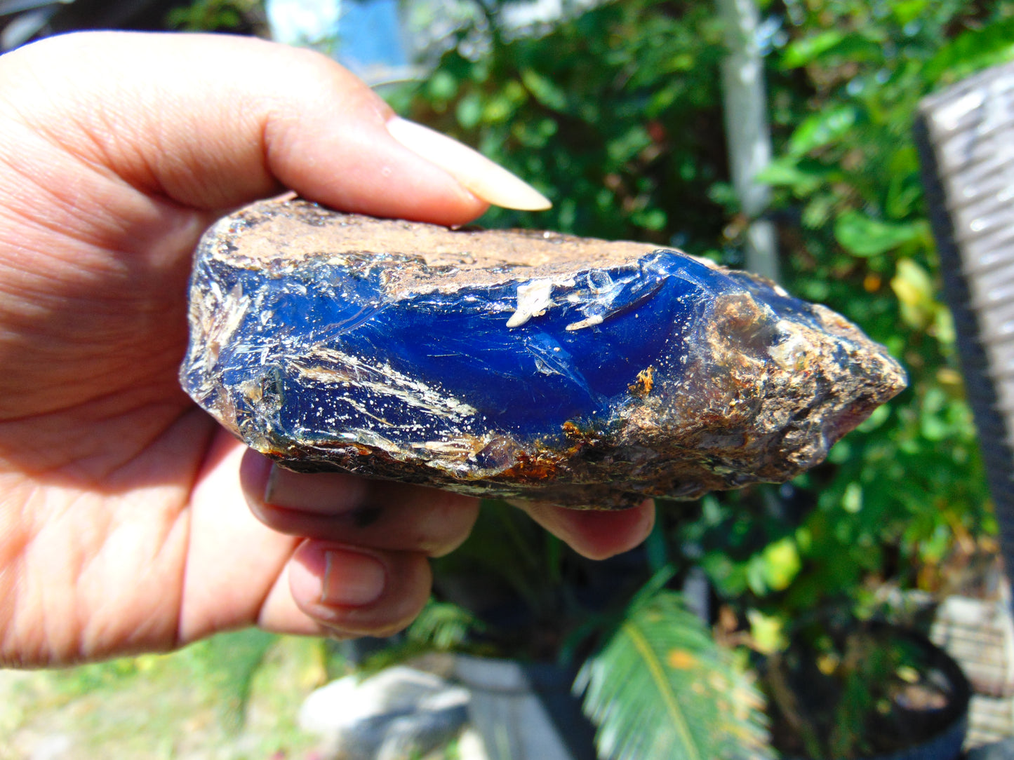 89 gram Rough Raw Indonesian Cystal Blue Amber for Healing AGRB83
