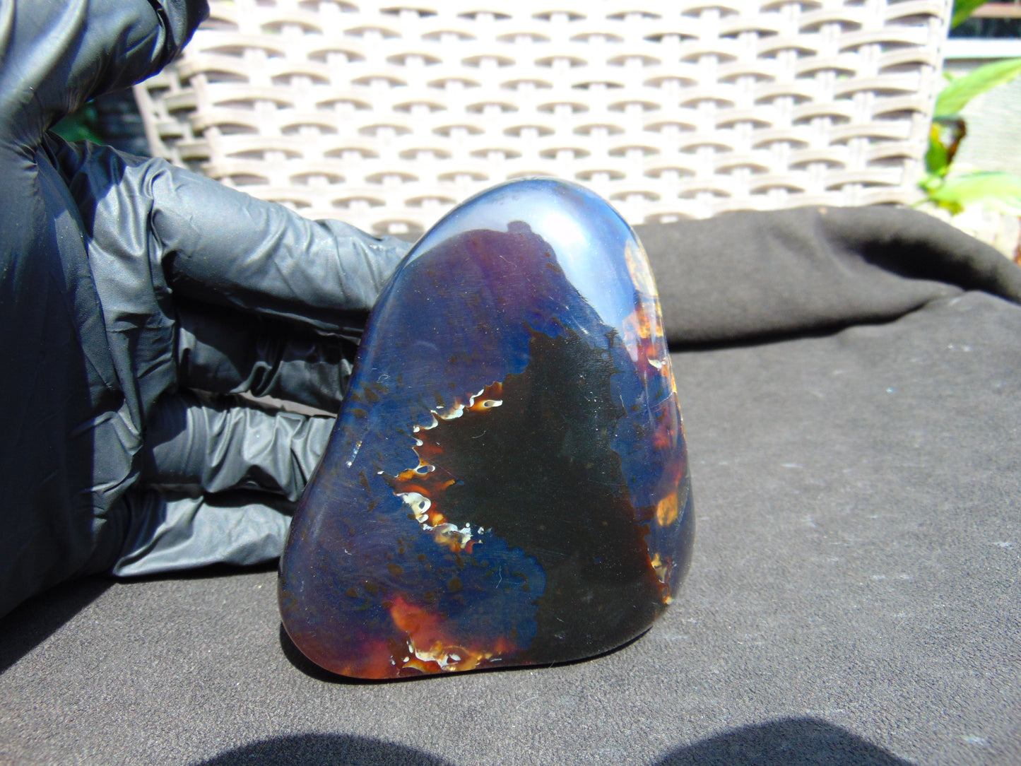 173 gr full polished 99x88x45 mm Indonesia Blue Amber for Healing ML98