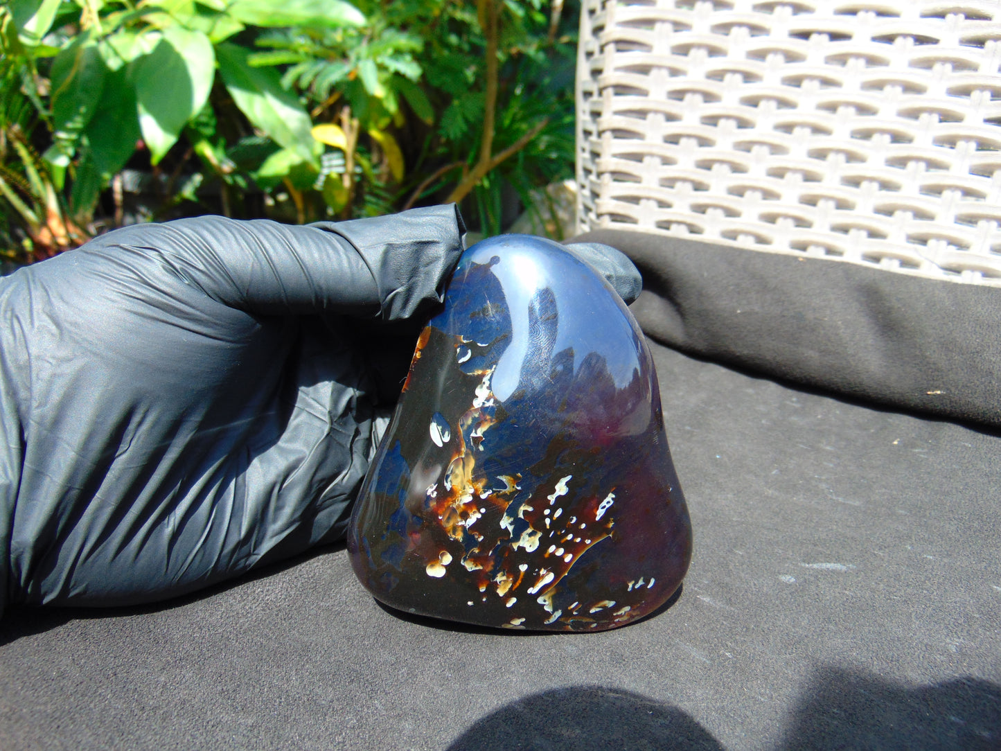 173 gr full polished 99x88x45 mm Indonesia Blue Amber for Healing ML98