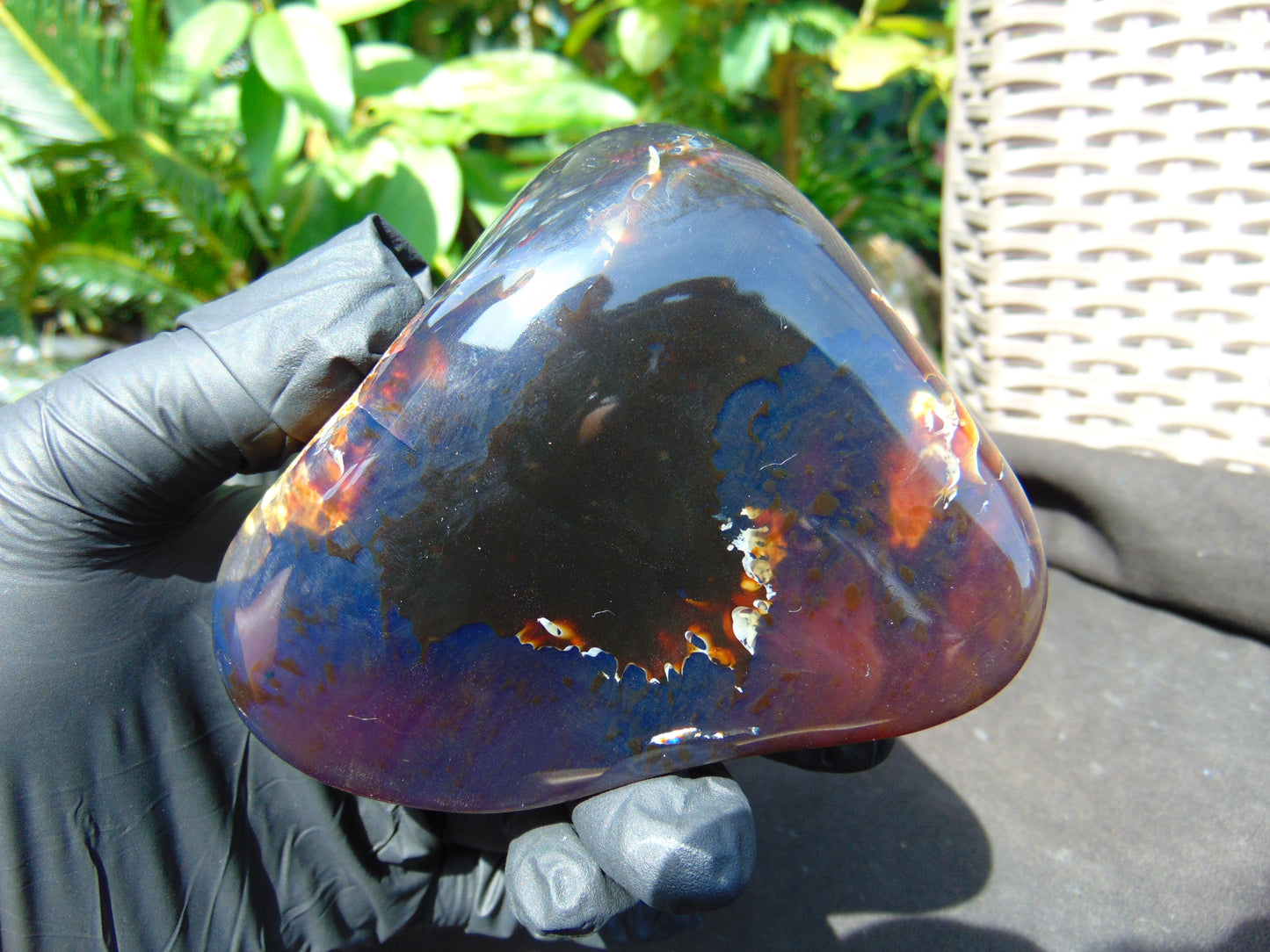 173 gr full polished 99x88x45 mm Indonesia Blue Amber for Healing ML98