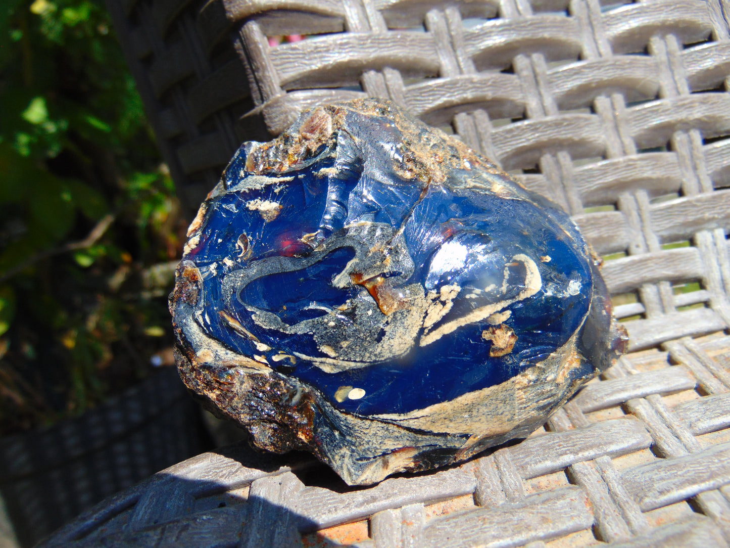 51 gram Rough Raw Indonesian Inclusion Blue Amber for Healing AGRB87