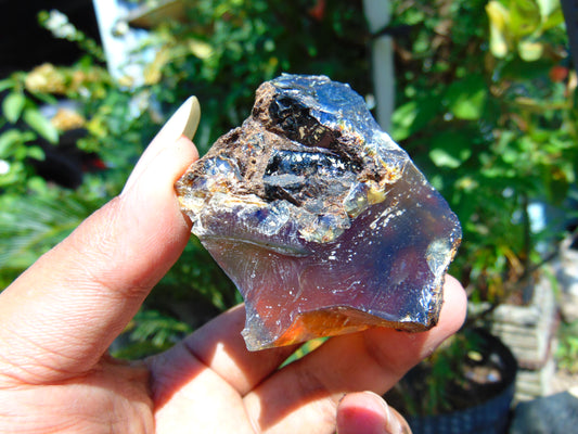 42 gram Rough Raw Indonesian Orange Blue Amber for Healing AGRB94