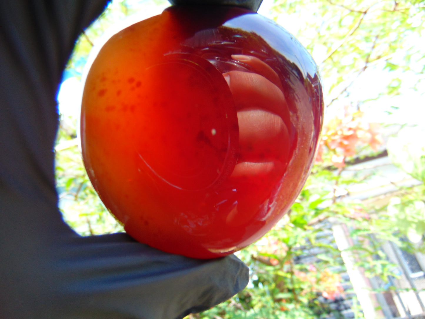 84 gr full polished 66x60x46 mm Indonesia Blue Amber for Healing 25ST11