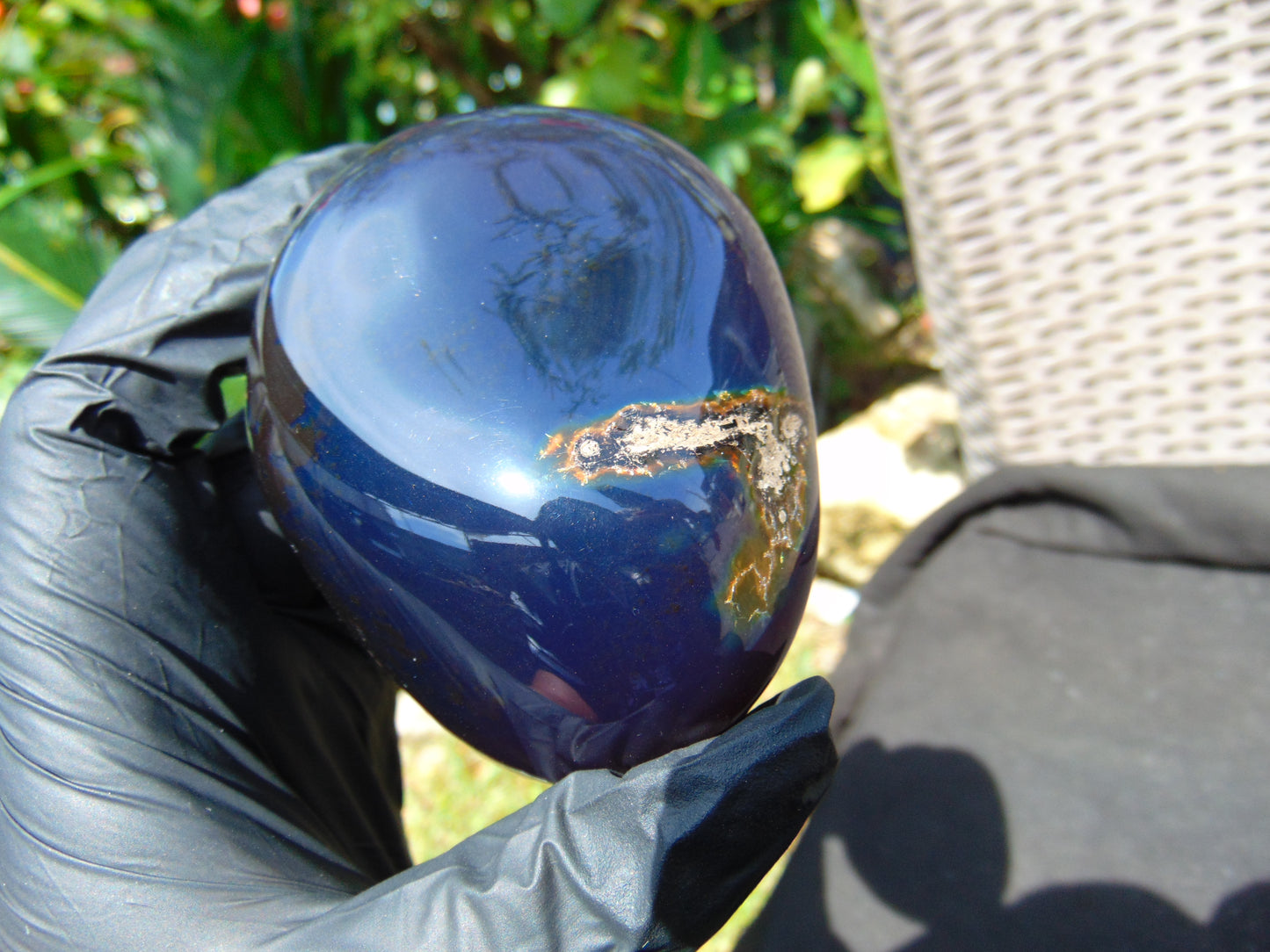 131 gr full polished 81x66x44 mm Indonesia Blue Amber for Healing 25ST7