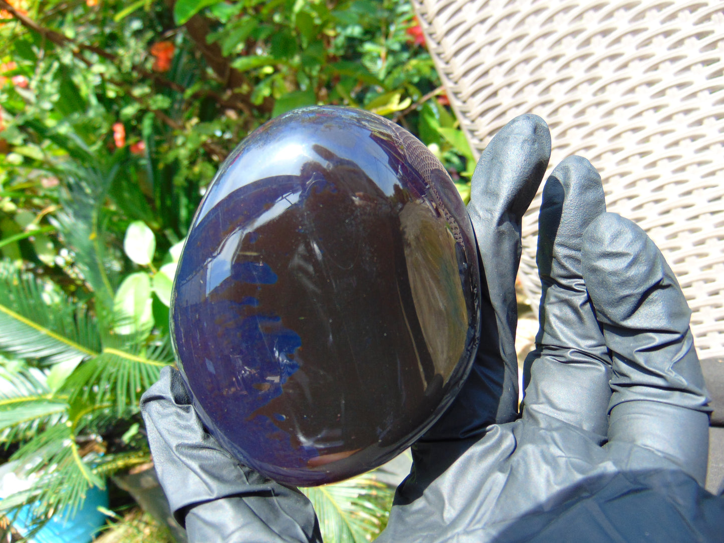 131 gr full polished 81x66x44 mm Indonesia Blue Amber for Healing 25ST7