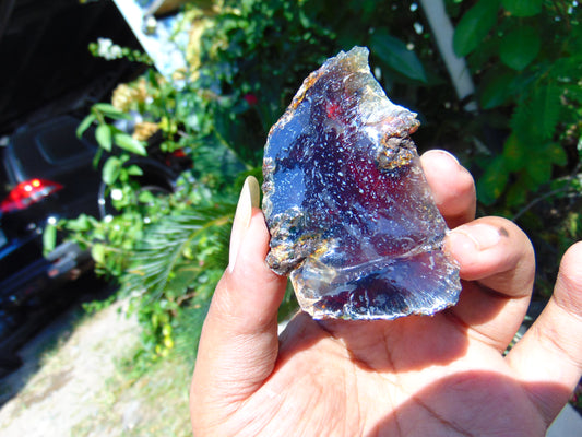 23 gram Rough Raw Indonesian Orange Blue Amber for Healing AGRB99