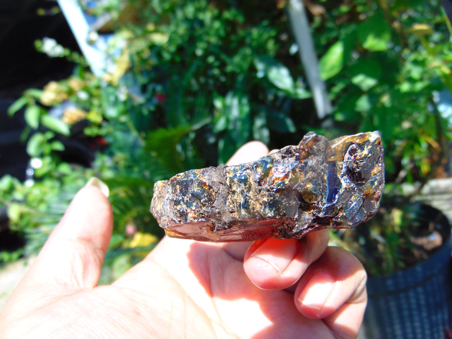 23 gram Rough Raw Indonesian Orange Blue Amber for Healing AGRB99