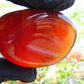 64 gr full polished 70x45x40 mm Indonesia Red Purple Amber for Healing 25ST10