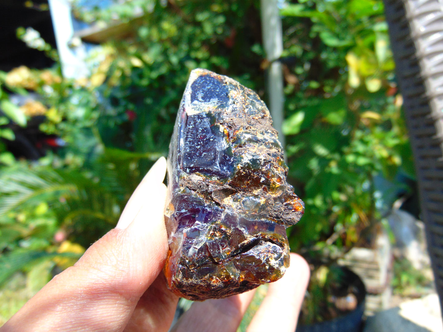 23 gram Rough Raw Indonesian Orange Blue Amber for Healing AGRB99
