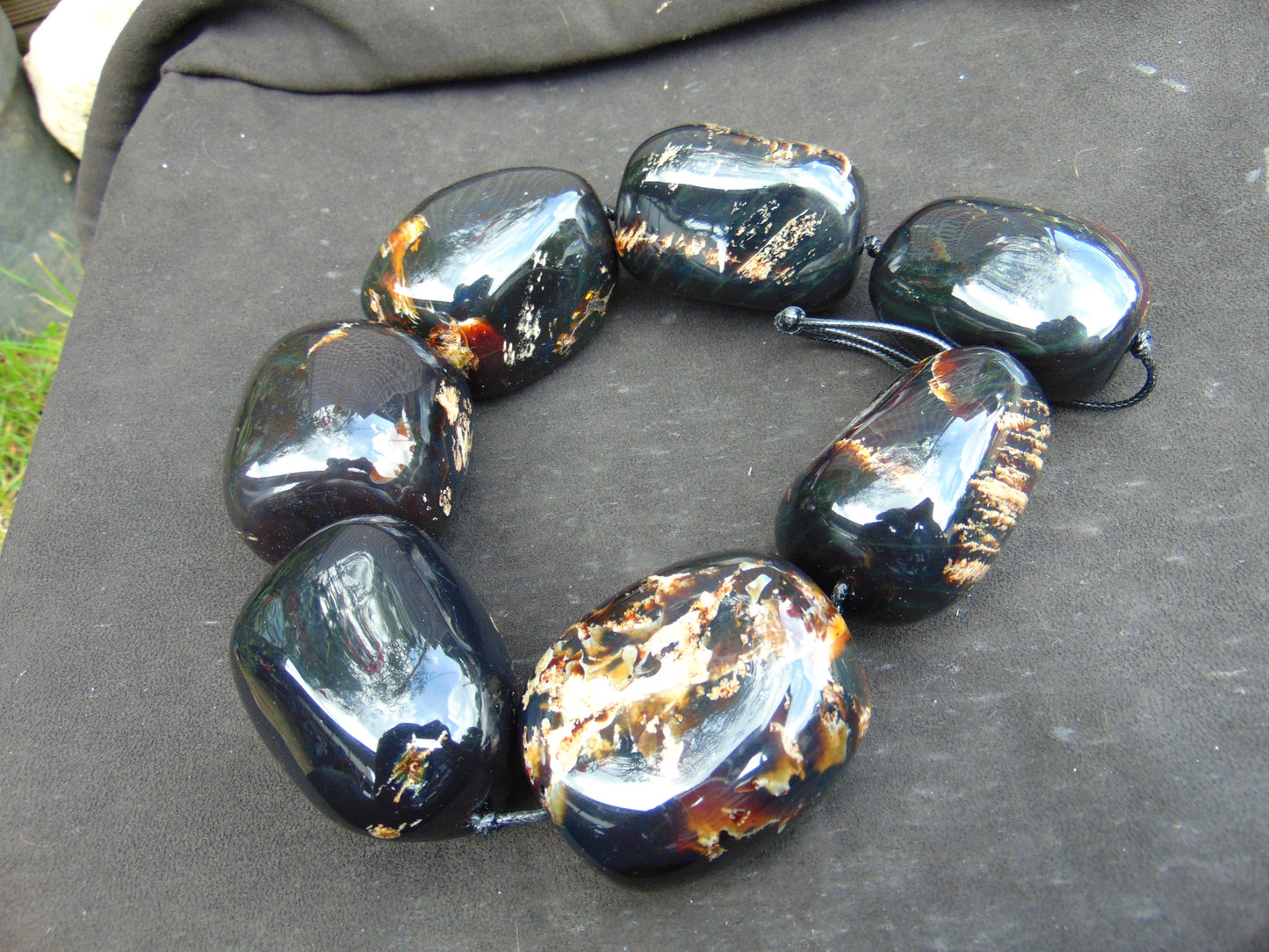 886 gr Big Necklace Indonesian Amber for Healing A7K85