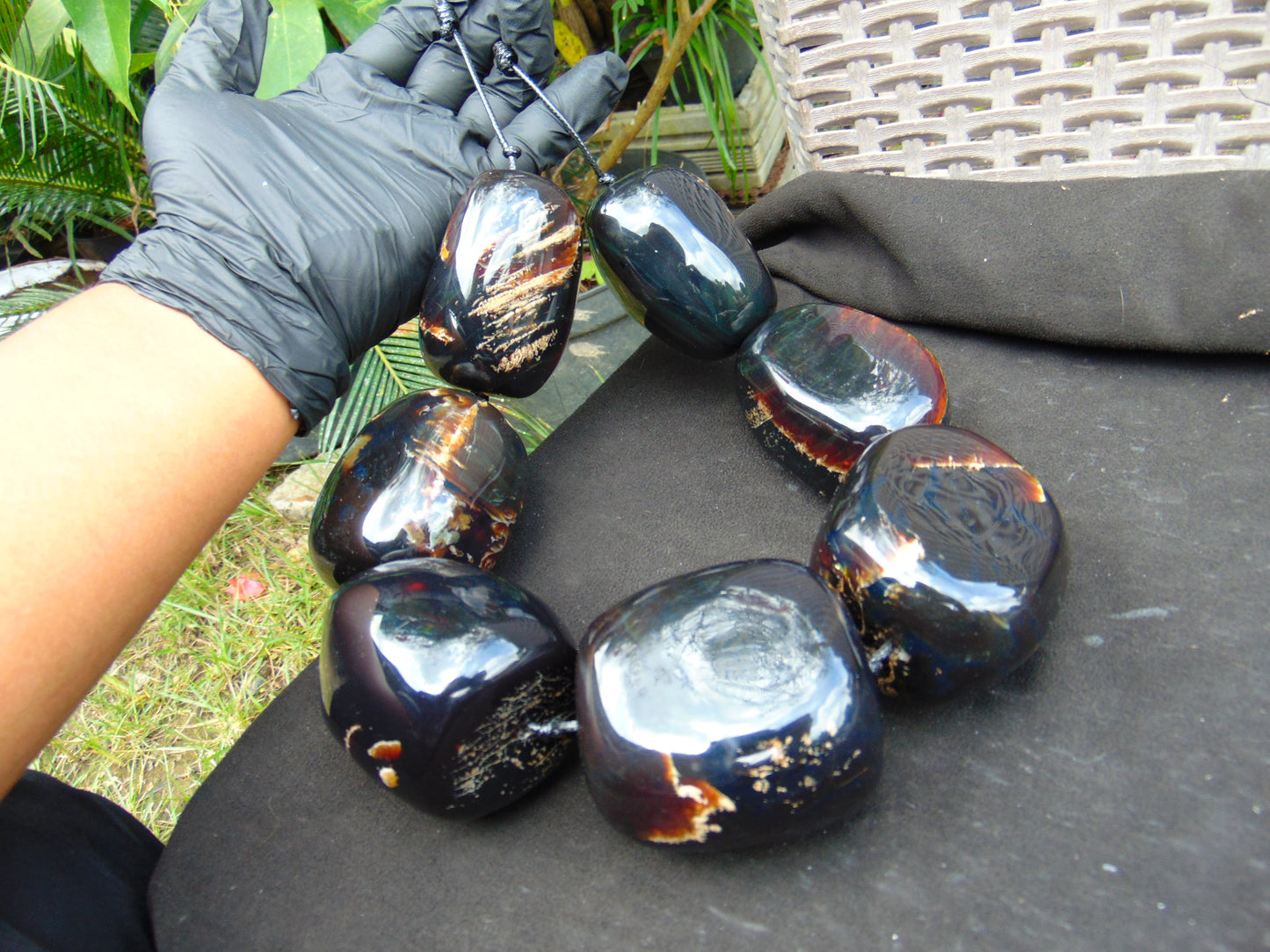 886 gr Big Necklace Indonesian Amber for Healing A7K85