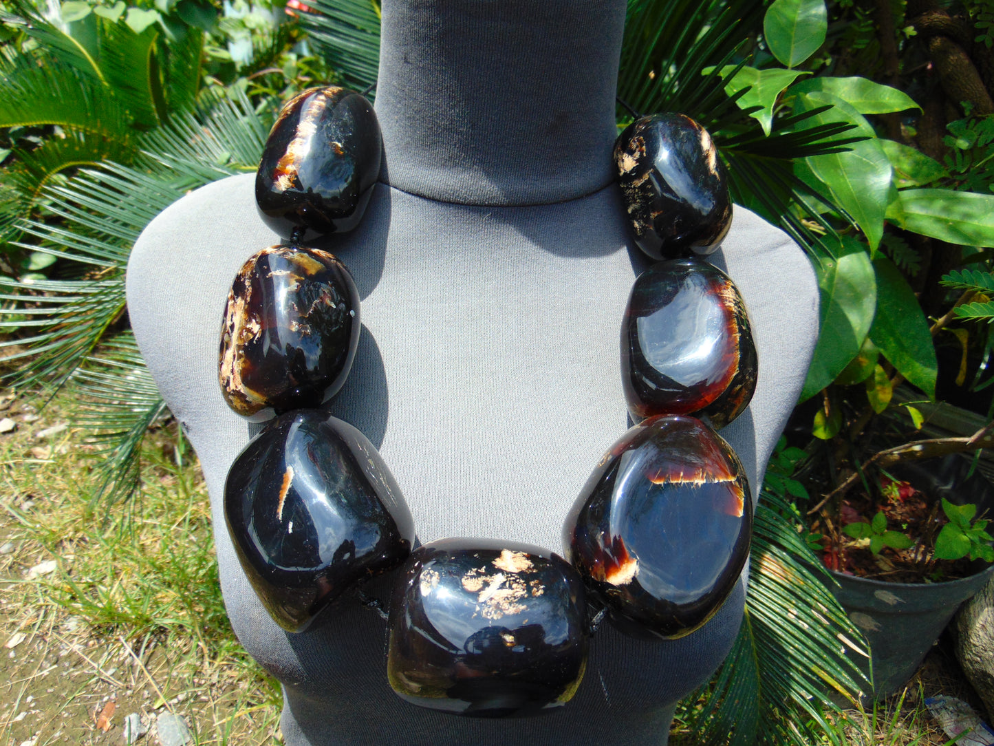 886 gr Big Necklace Indonesian Amber for Healing A7K85