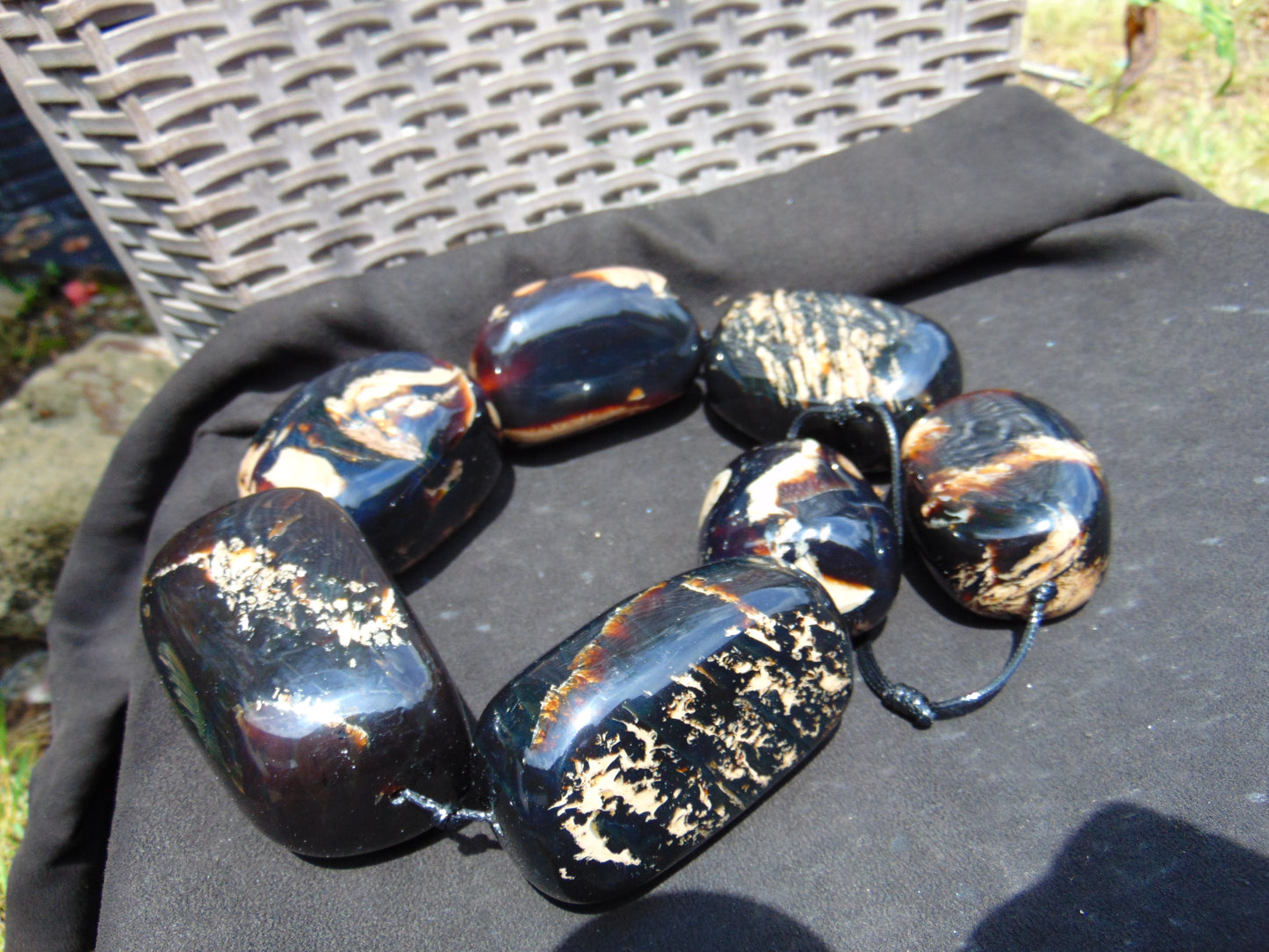 879 gr Big Necklace Indonesian Amber for Healing A7K86