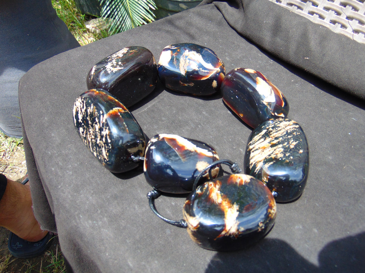 879 gr Big Necklace Indonesian Amber for Healing A7K86