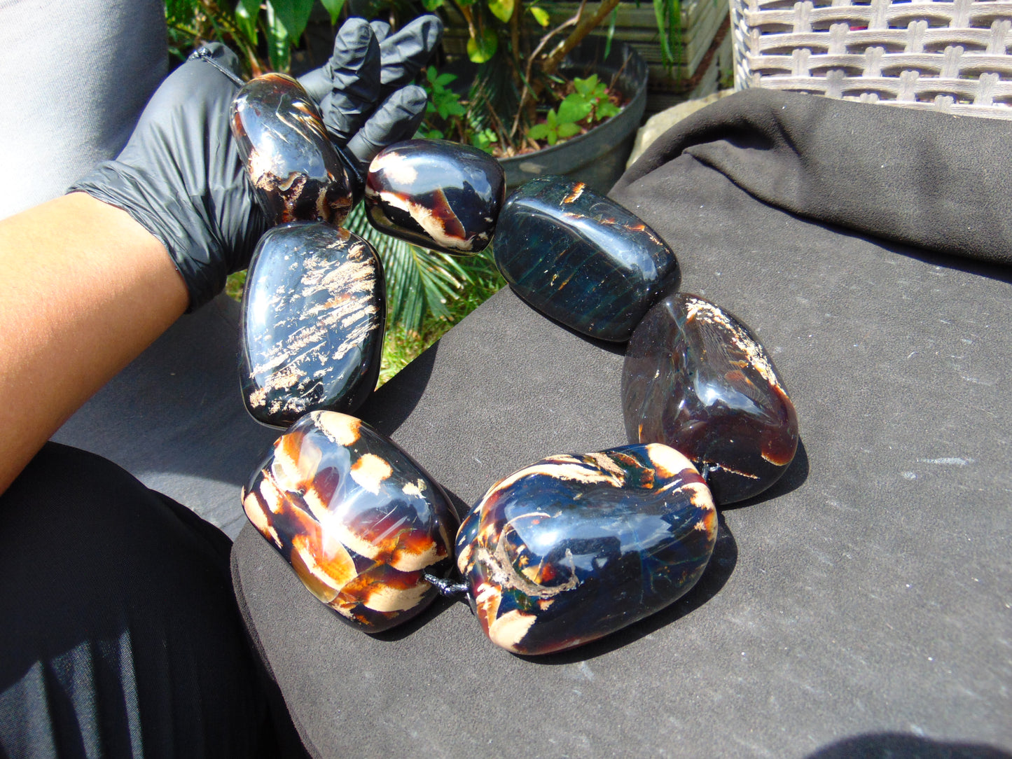 879 gr Big Necklace Indonesian Amber for Healing A7K86