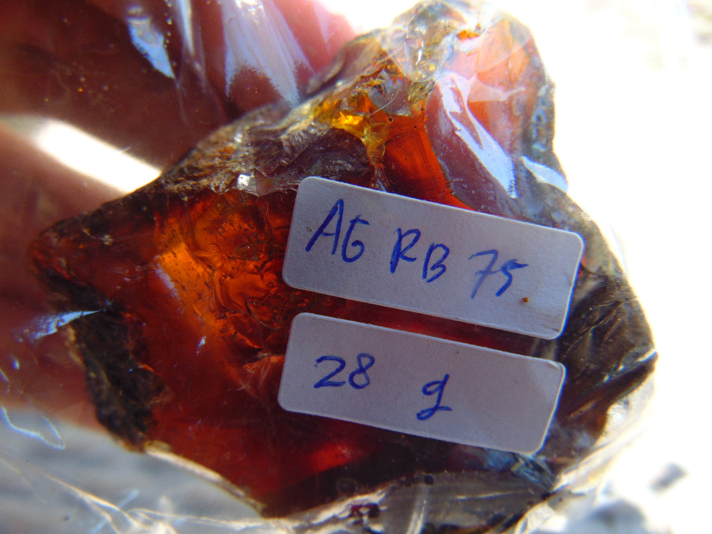 28 gram Rough Raw Indonesian Blue Amber for Healing AGRB75