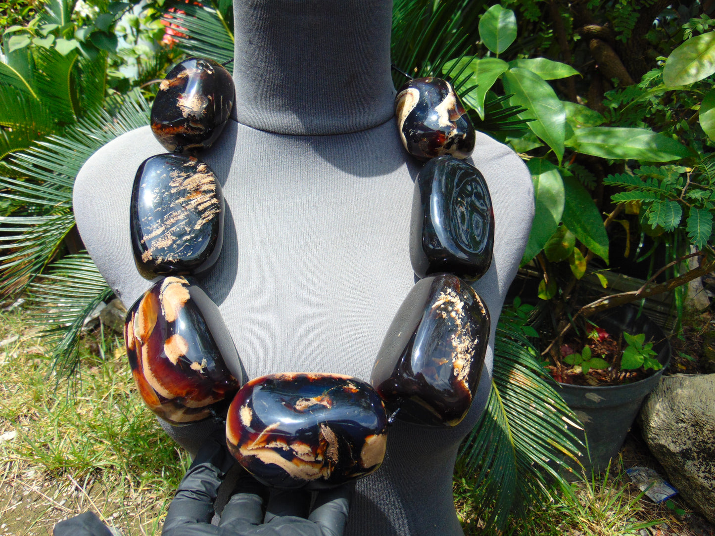 879 gr Big Necklace Indonesian Amber for Healing A7K86