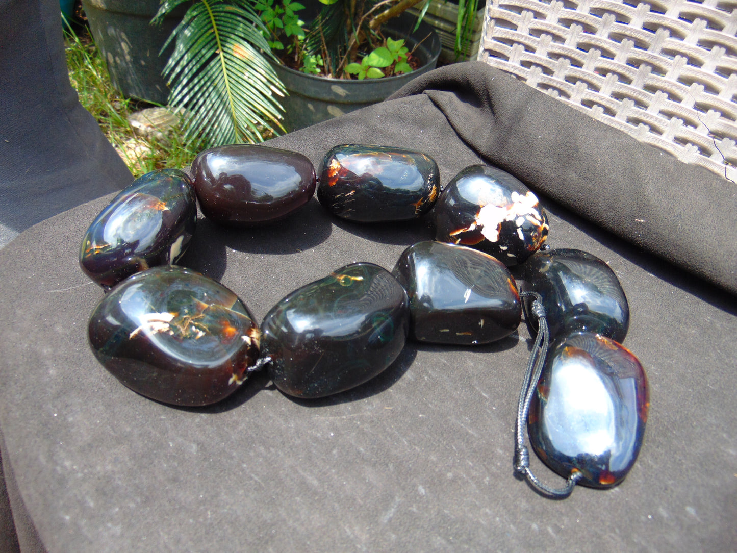 777 gr Big Necklace Indonesian Amber for Healing A9K92