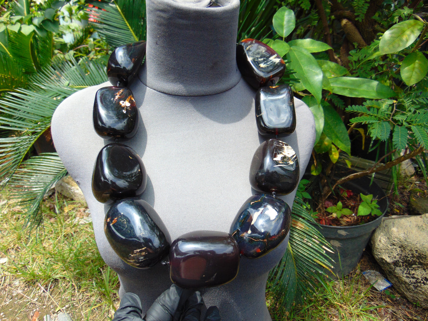 777 gr Big Necklace Indonesian Amber for Healing A9K92