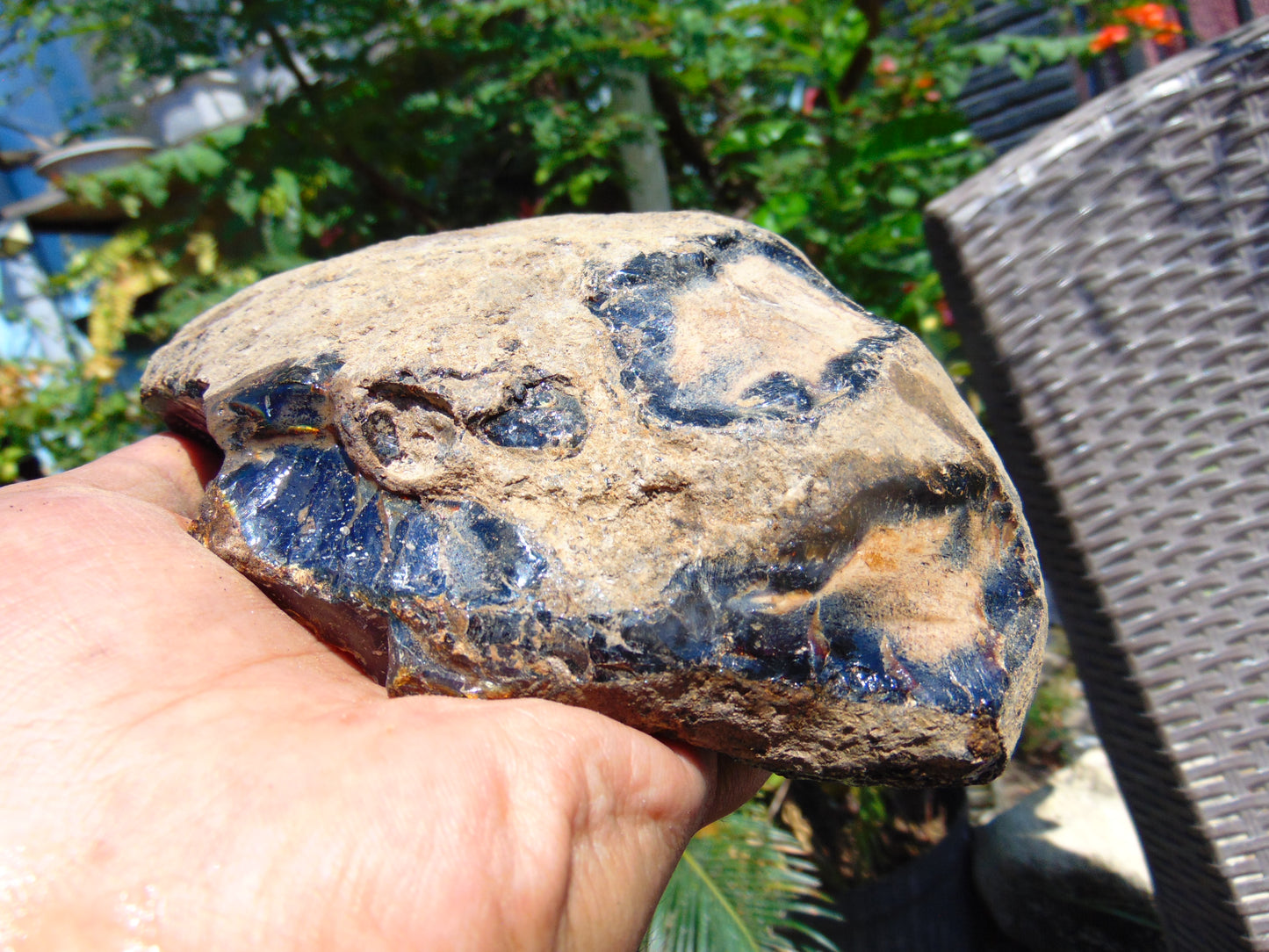 585 gram Rough Raw Indonesian Blue Amber for Healing AGRB30