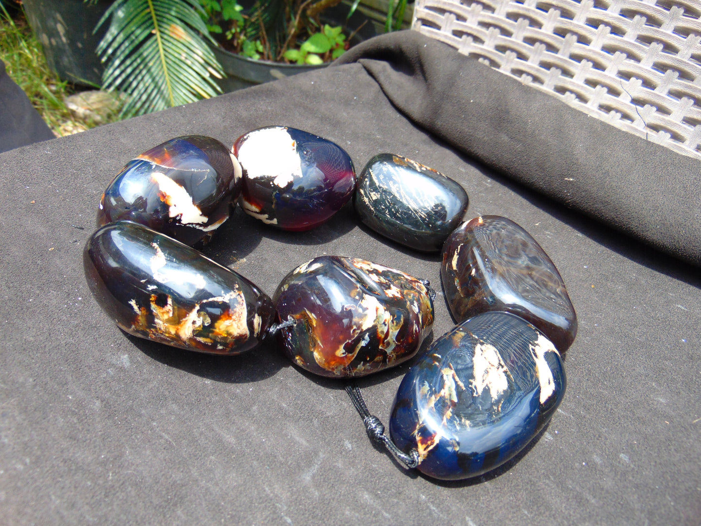 627 gr Big Necklace Indonesian Amber for Healing A7K88