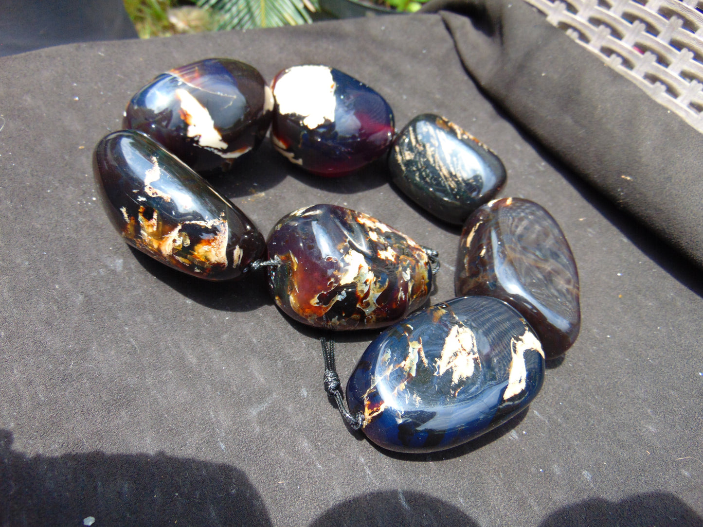 627 gr Big Necklace Indonesian Amber for Healing A7K88