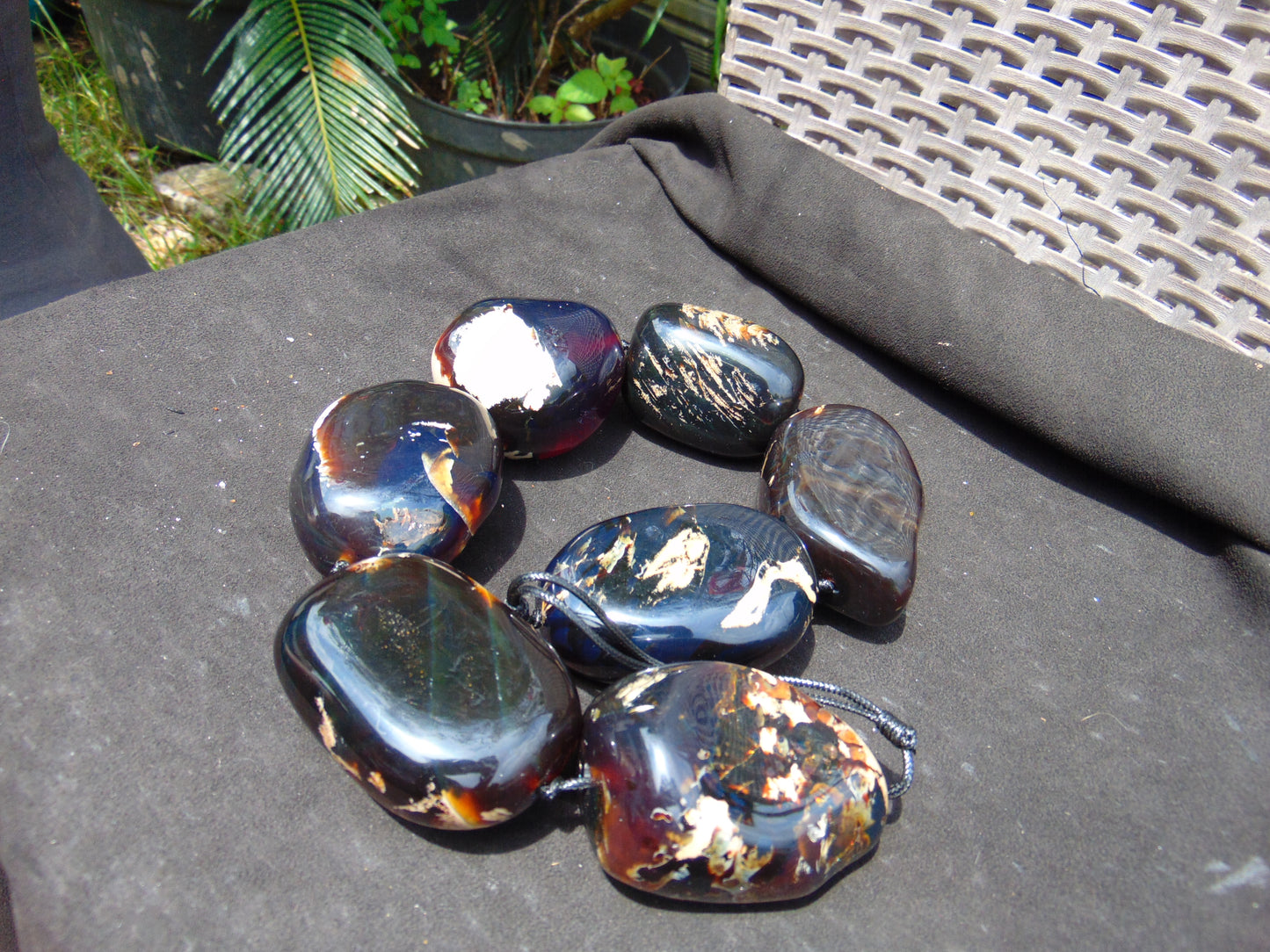 627 gr Big Necklace Indonesian Amber for Healing A7K88