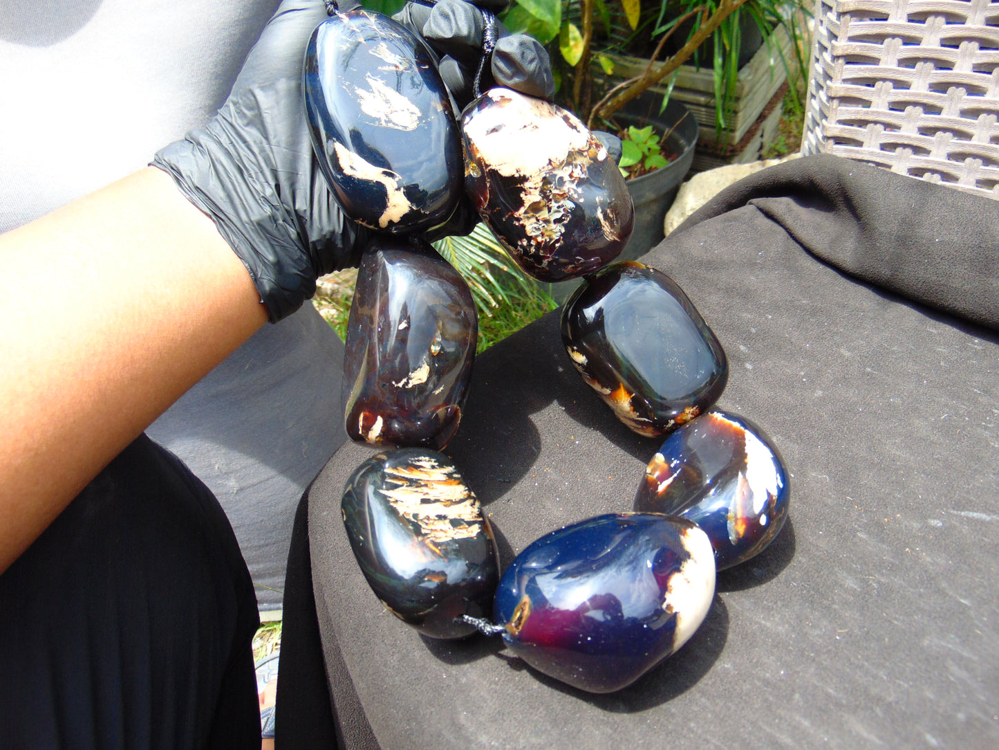 627 gr Big Necklace Indonesian Amber for Healing A7K88