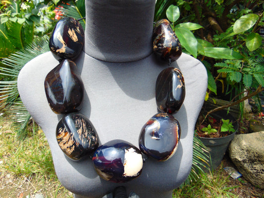 627 gr Big Necklace Indonesian Amber for Healing A7K88