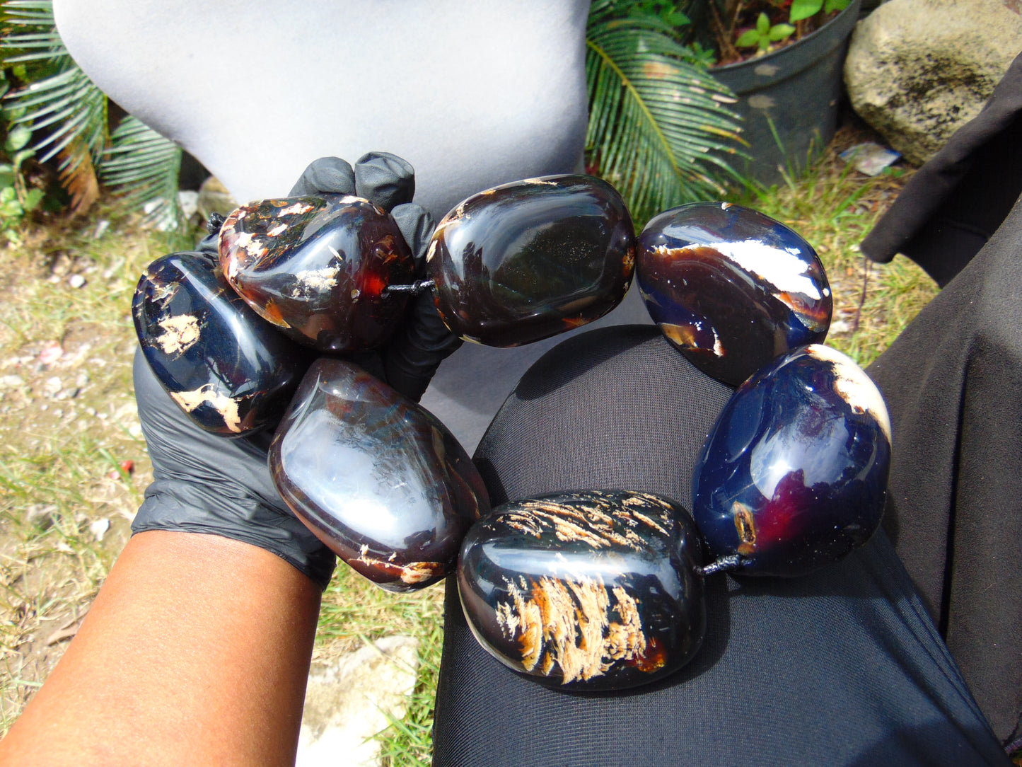 627 gr Big Necklace Indonesian Amber for Healing A7K88