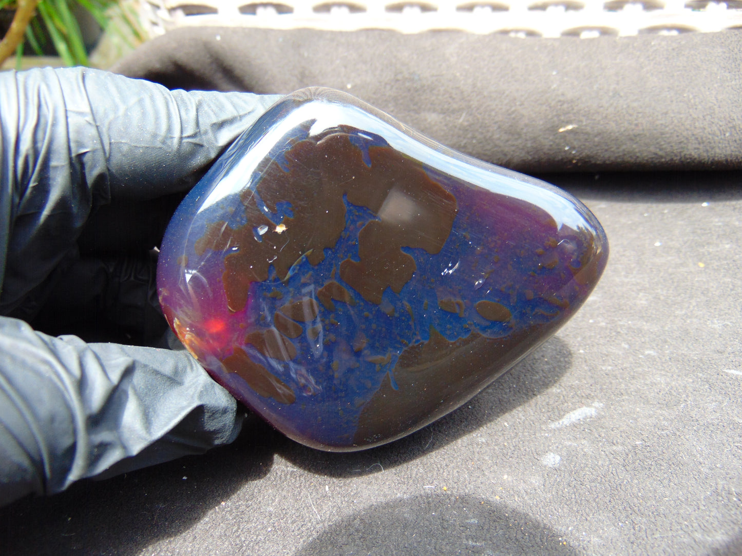 160 gr full polished 85x75x46 mm Indonesia Blue Amber for Healing ML97