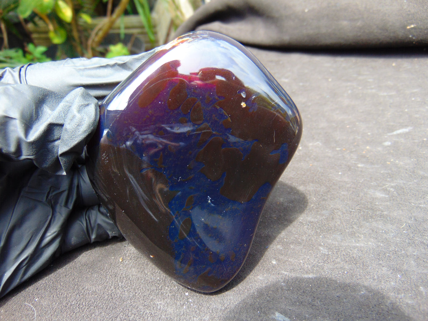 160 gr full polished 85x75x46 mm Indonesia Blue Amber for Healing ML97