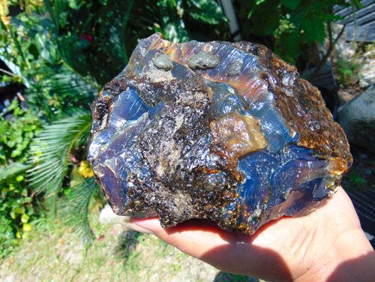 696 gram Rough Raw Indonesian Blue Amber for Healing AGRB31