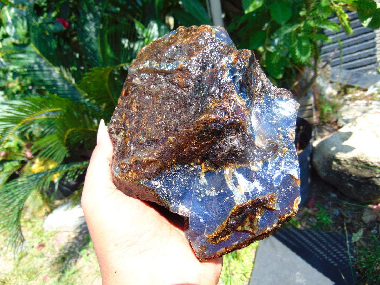 696 gram Rough Raw Indonesian Blue Amber for Healing AGRB31