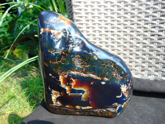 1533 gram full polished 19x2012 cm Indonesian Sumatra Blue Amber for Healing ML30