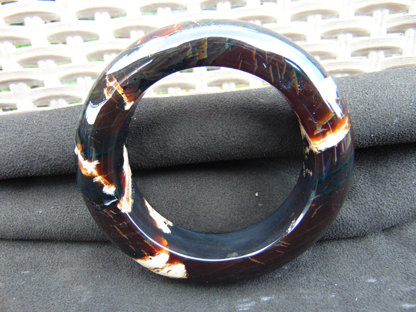 69 gr Big Bangle in hole 68 mm 20x17 mm Indonesian Sumatra Amber for Healing AJ20