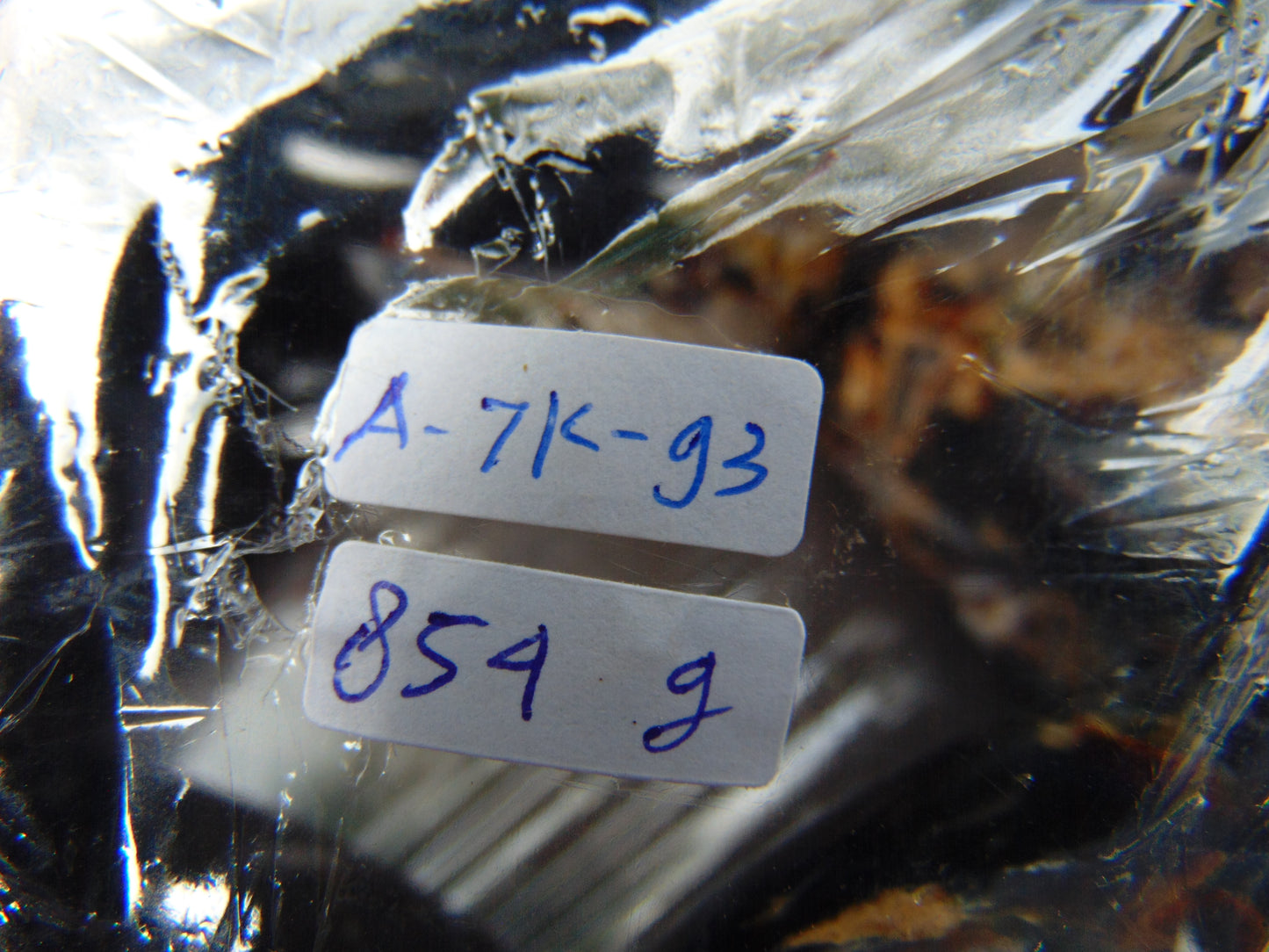 854 gr Big Necklace Indonesian Dark Blue Amber for Healing A7K93