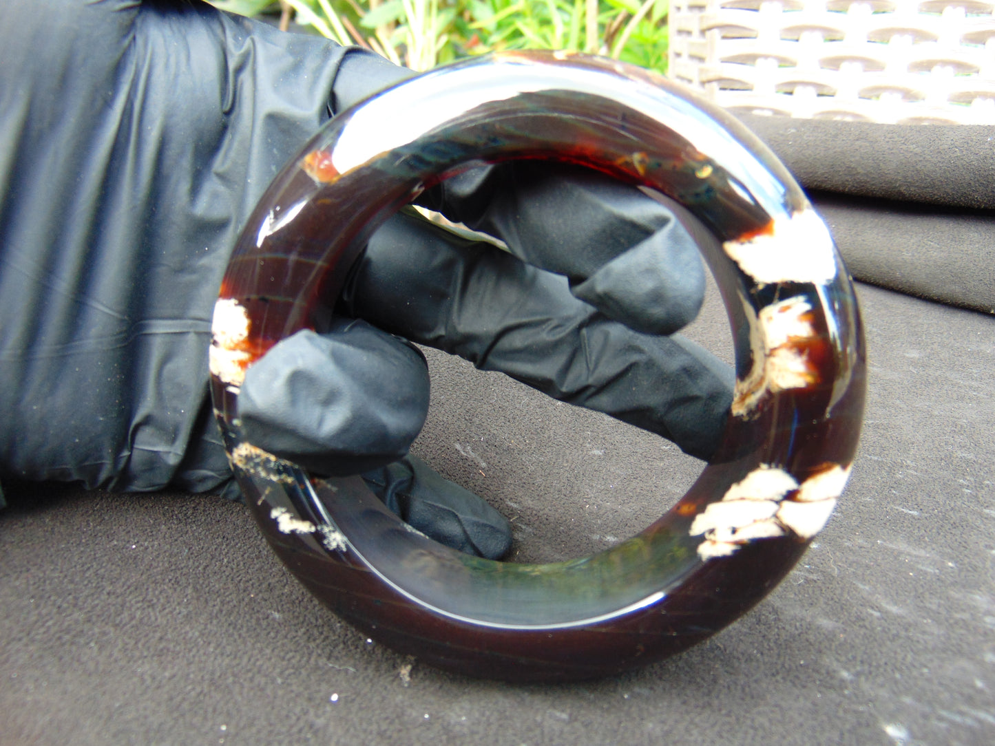 69 gr Big Bangle in hole 68 mm 20x17 mm Indonesian Sumatra Amber for Healing AJ20