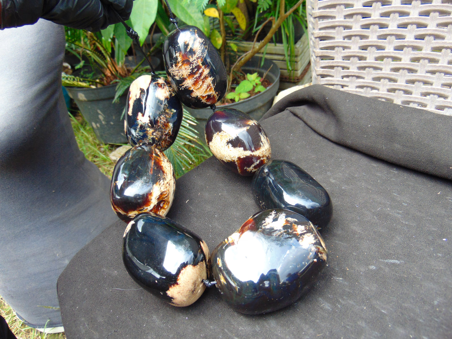 846 gr Big Necklace Indonesian Amber for Healing A7K87