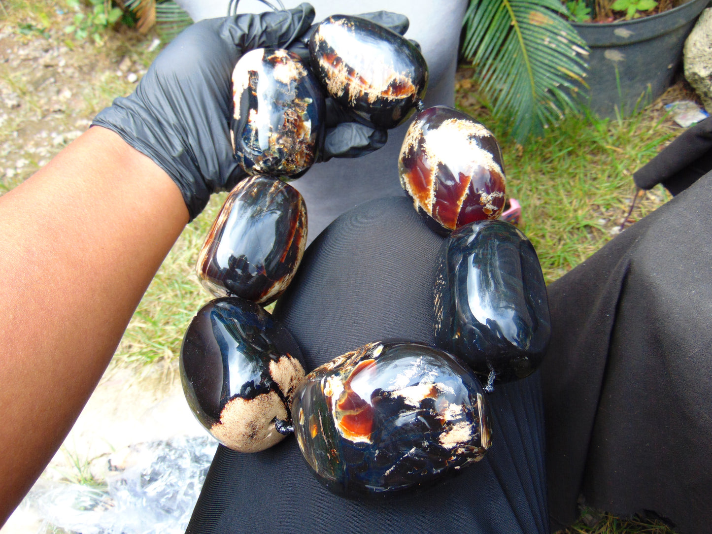 846 gr Big Necklace Indonesian Amber for Healing A7K87