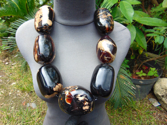 846 gr Big Necklace Indonesian Amber for Healing A7K87