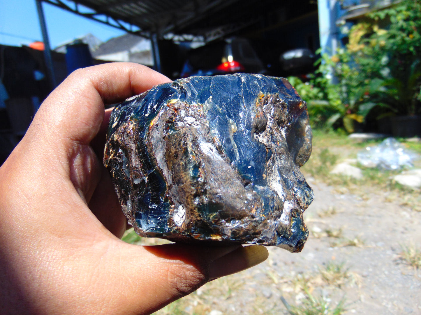 216 gram Rough Raw Indonesian Blue Amber for Healing AGRB53