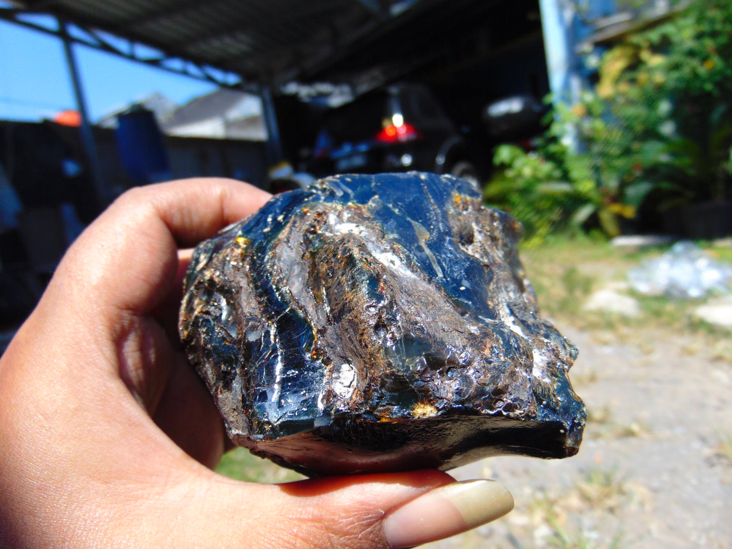 216 gram Rough Raw Indonesian Blue Amber for Healing AGRB53