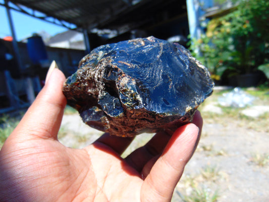 216 gram Rough Raw Indonesian Blue Amber for Healing AGRB53