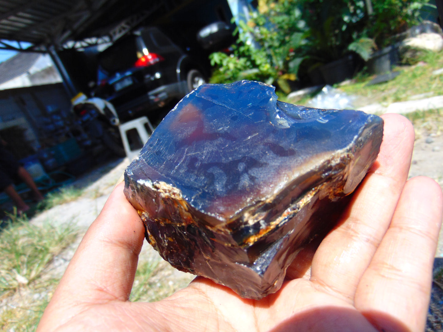 133 gram Rough Raw Indonesian Blue Amber for Healing AGRB76