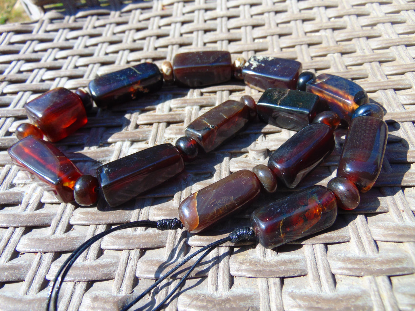 76 gr Small Necklace beads Indonesian Cherry Red Amber for Healing 26NA11