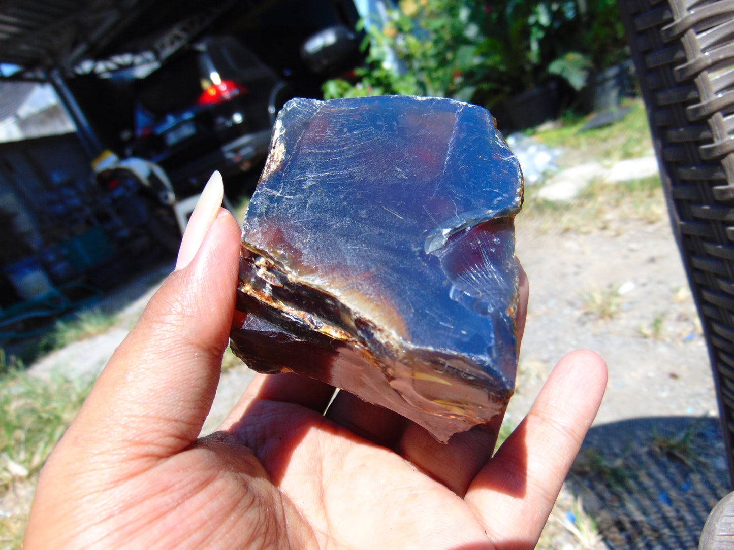 133 gram Rough Raw Indonesian Blue Amber for Healing AGRB76