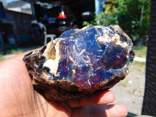 205 gram Rough Raw Indonesian Blue Amber for Healing AGRB67